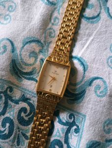 Titan Gold-Tone Analog Watch