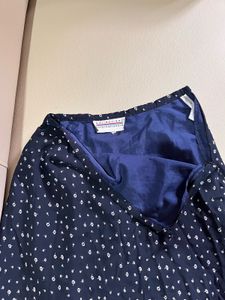 Navy Floral Mini Skirt