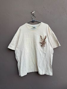 Cute Bunny Embroidered T-Shirt