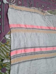 Striped V-Neck Tunic Top