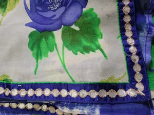Floral Saree with Embellished Border