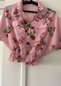 Floral Print Blouse Top, Bust-32/34