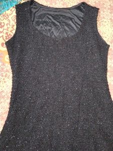 Black Bold Dress Sleeve Less