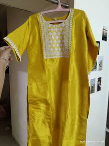 Golden Yellow Kurta Set with Dupatta