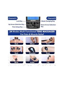 Agaro Dual Channel TENS Massager TM2421 24 Modes