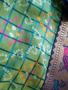 Elegant Blue "Saree" and "blouse"with Peacock Bord