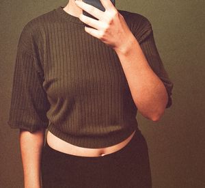Olive Crop Top