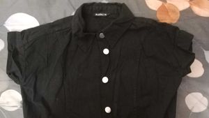 Classic Black Button-Up Dress