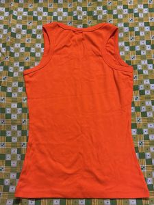 Bright Orange Sleeveless Top
