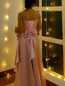 Pink Satin Cocktail Dress