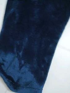H&amp;M Blue Velvet Tunic Top