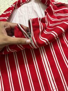 Forever 21 Red Striped Mini Skirt