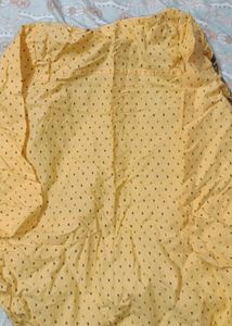 Yellow Floral Print Button-Up Shirt