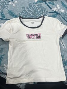 White "I'm Just A Girl" Ringer Tee