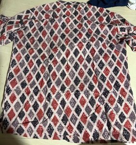 Men's Diamond Pattern Printed Shirt Kurta