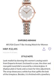 Emporio Armani Two-Tone Crystal Watch