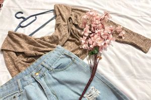 💟Original Shein Off shoulder Knit Top R