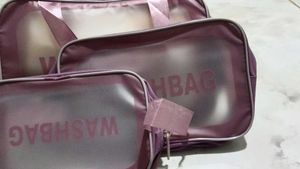 Set of 3 Clear Wash Bags