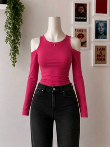 Chic Cold Shoulder Long Sleeve Top