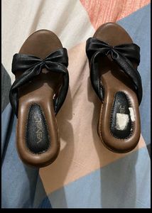 Velvet Wedge Sandals