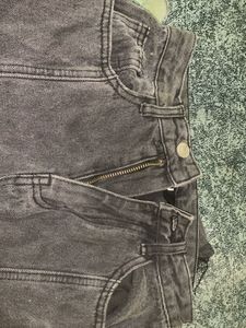 Gray Wash Denim Jeans