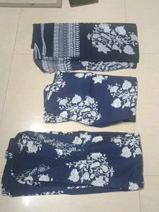 Blue Floral Printed Kurta Set