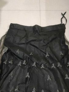 Embellished Black Net Lehenga Choli