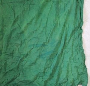 Green Cotton Embroidered Dress Material