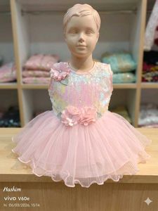 Adorable Baby Girl's Pink Sequin Party Dress
