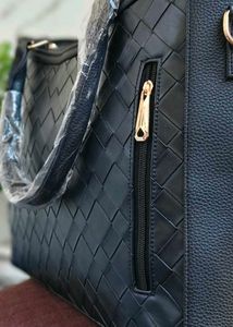 Stylish Woven Black Handbag