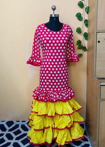 sale Flamenco Inspired Polka Dot Dress