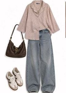Beige Collared Women's Top