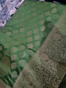 Elegant Green Banarasi Silk Saree