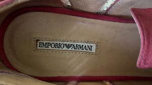 Emporio Armani Pink Suede Oxfords