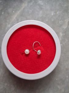 Pearl &amp; Silver Nose Pins - Set of 3