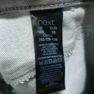 NEXT Grey Wash High rise Skinny Jeans