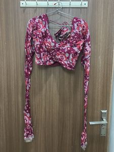Stunning Red Floral Lehenga Set