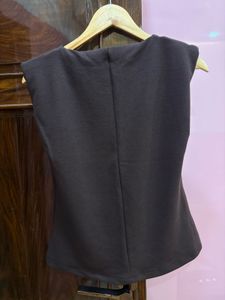 Brown Cap Sleeve Top