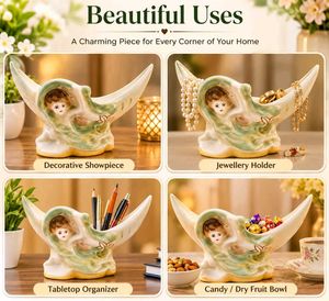 Vintage Ceramic Angel Planter / Trinkets