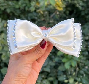 White Double Layer Pearl Bow 🤍🦋