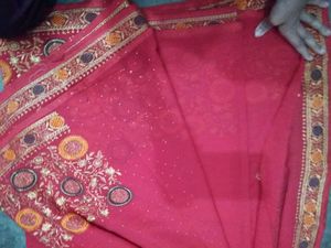 Embroidered Silk Saree