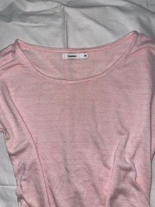 Chic Pink Lace Sleeve Top