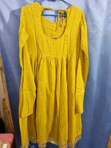 Mustard Yellow Cotton Kurta