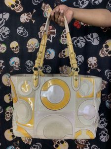 Vintage Coach Patchwork Tote Bag