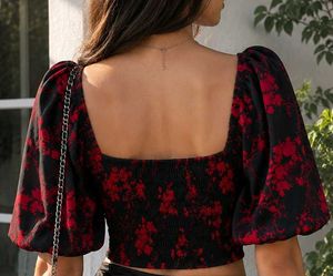 Sweetheart Neck Top snd and a black cute bow
