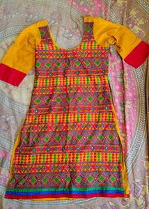 Vibrant Embroidered Kurta