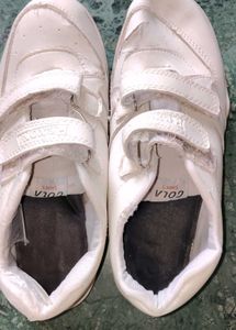 White Gola Velcro School shoes
