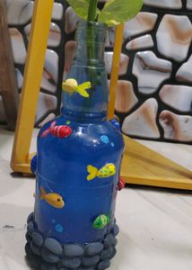 Hand-painted Fish Bottle Vase