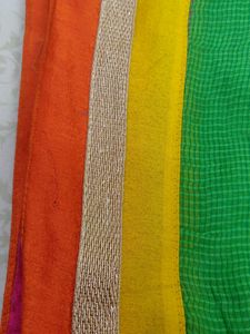A multi Coloured Dupatta With Big Zari Boota
