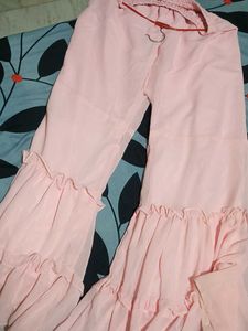Pink Embroidered Sharara Set